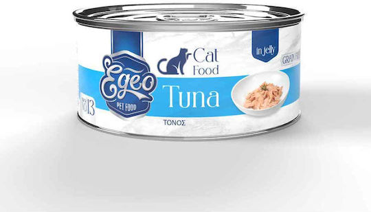 Egeo Pet Food Wet Food for Adult Cats in Cans with Tuna Grain-Free 85gr