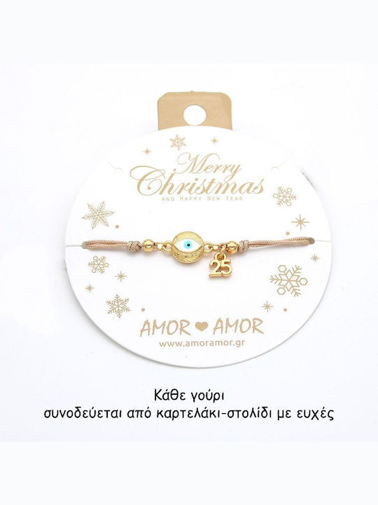 Amor Amor Bracelet Lucky Charm with design Eye Beige