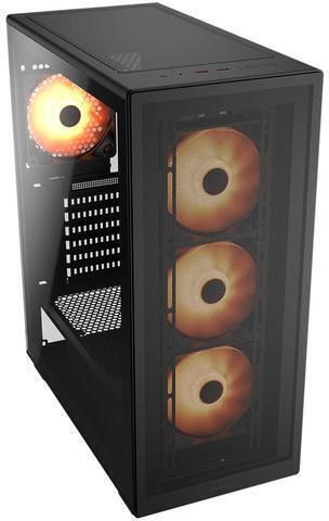 Cougar MX220 RGB Gaming Midi Tower Computer Case with Window Panel Black