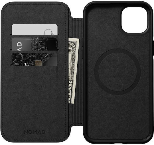 Nomad Leather MagSafe Folio Book Piele Maro (iPhone 14 Plus)