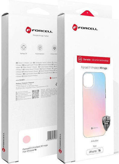 Forcell F-protect Mirage Задна корица Силикон Устойчив Pinky Blue (iPhone 16)