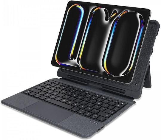 Buddi Thorn Flip Cover με Πληκτρολόγιο στα International English Μαύρη (iPad Pro 2024 11")