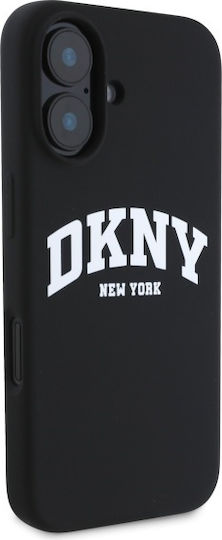 DKNY Logo Umschlag Rückseite Silikon / Kunststoff Schwarz (iPhone 16)