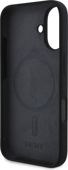 DKNY Logo Umschlag Rückseite Silikon / Kunststoff Schwarz (iPhone 16)