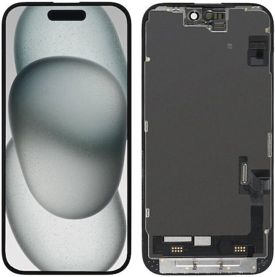 Screen IPS LCD with Touch Mechanism for iPhone 15 Plus (Black)