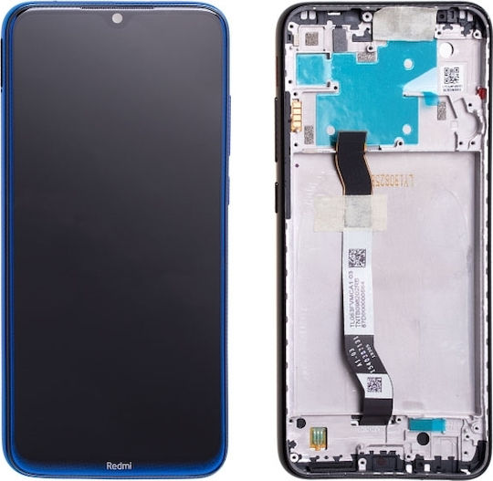 Screen with Touch Mechanism and Frame for Xiaomi Redmi Note 8 (Blue)
