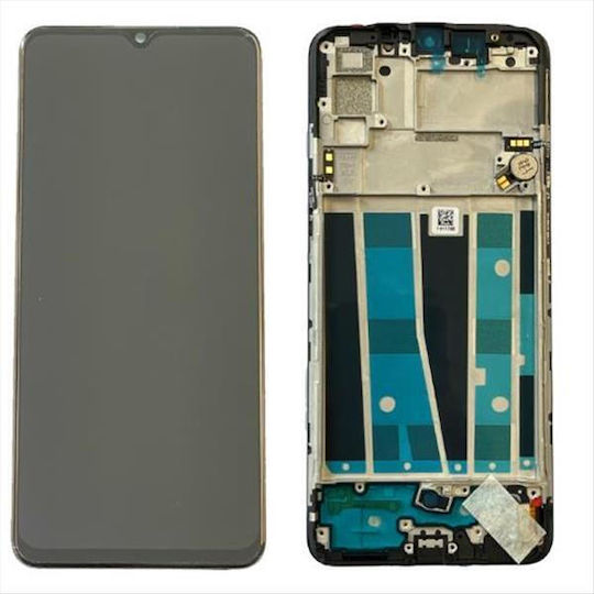 Oppo Screen with Touch Mechanism and Frame for Oppo A91 (Black)