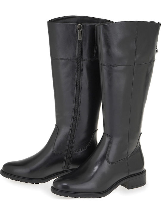 Leder Damenstiefel Schwarz