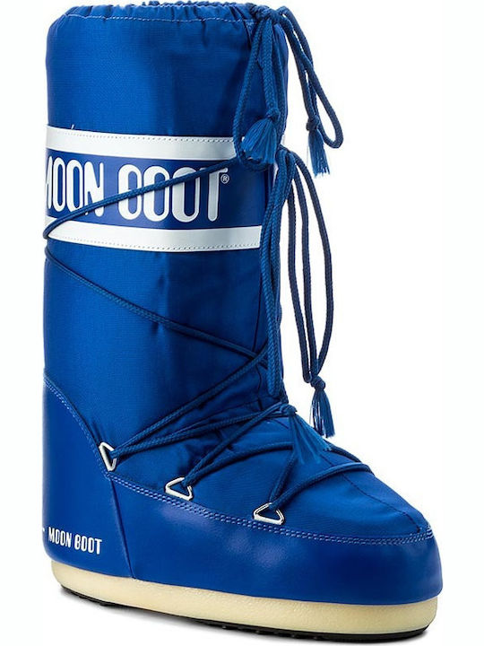 Icon Nylon Γυναικείες Μπότες Χιονιού Μπλε