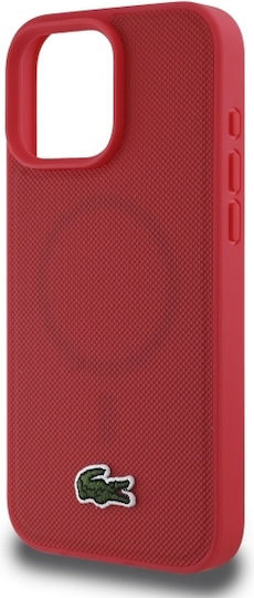 Lacoste Iconic Petit Pique Magsafe Back Cover Plastic Red (iPhone 16 Pro Max)