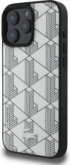 Lacoste Mono Farine Magsafe Back Cover Plastic Gray (iPhone 16 Pro Max)