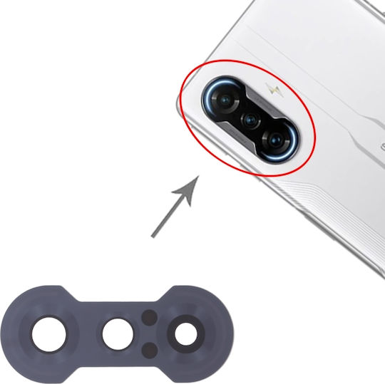 Стъклен Протектор за Камера Черен за (Xiaomi Redmi K40 Gaming, Poco F3 GT)