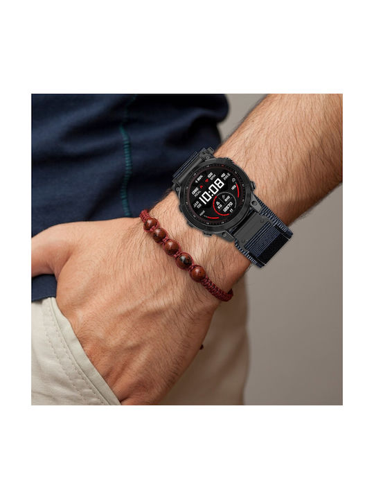 Techsuit Кайшка За Смарт Часовник Quickfit 26mm W057 Garmin Fenix 3/3 Hr 5x 5x Plus 6x 6x Pro 7x 7x Pro Solar Сив