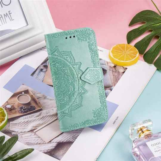 Umschlag Rückseite Synthetisches Leder / Kunststoff Magnetisch Grün (Motorola Edge 50 Fusion 5G)