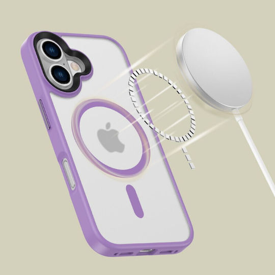 Tech-Protect Magmat Back Cover Plastic / Silicone 2mm Purple (iPhone 16)