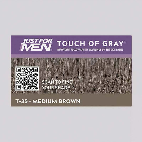 Just For Men Βαφή Μαλλιών Χωρίς Αμμωνία T-35 Medium Brown 40gr
