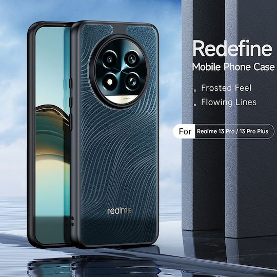Dux Ducis Aimo Series Umschlag Rückseite Silikon mit Band Schwarz (Realme 13 Pro / 13 Pro+)