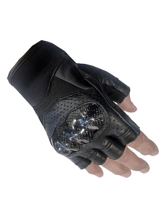 AGVpro Vend Summer Men's Motorcycle Gloves Leather Carbon Black