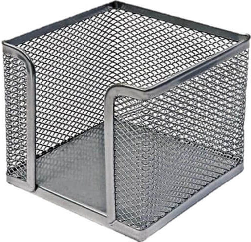 Metal Paper Cube Holder in Gray Color 9.5x8x9.5 cm