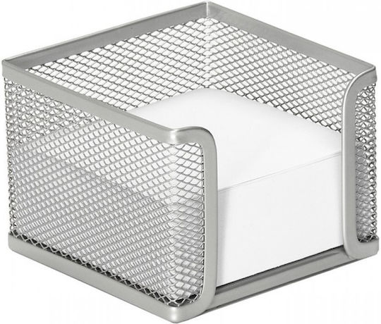 Metal Paper Cube Holder in Gray Color 9.5x8x9.5 cm