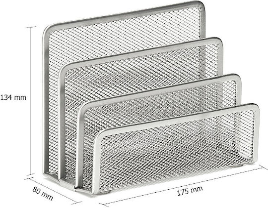 Metallic Envelope Holder in Gray Color 1pcs 7.5x12x17.5cm