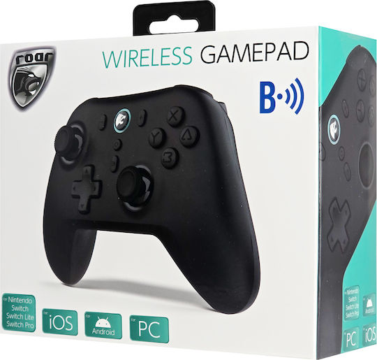 Roar RR-0025 Bluetooth Ασύρματο Gamepad για Android / PC / Switch / iOS Μαύρο