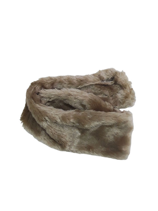 Domina Kids Furry Scarf Brown