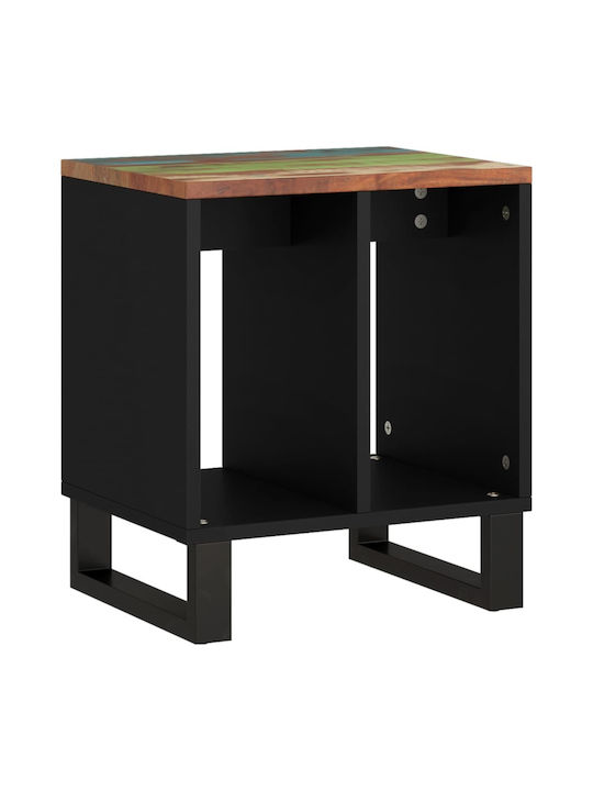 Rectangular Side Table from Solid Wood Multicolored L40xW31xH46cm.
