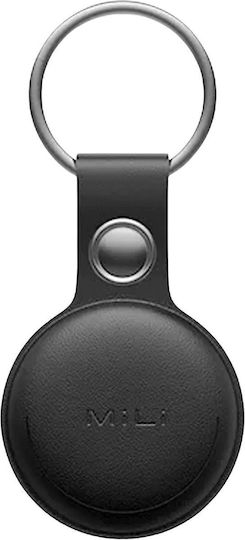 MiLi MiTag with Leather Case Apple Find My Black