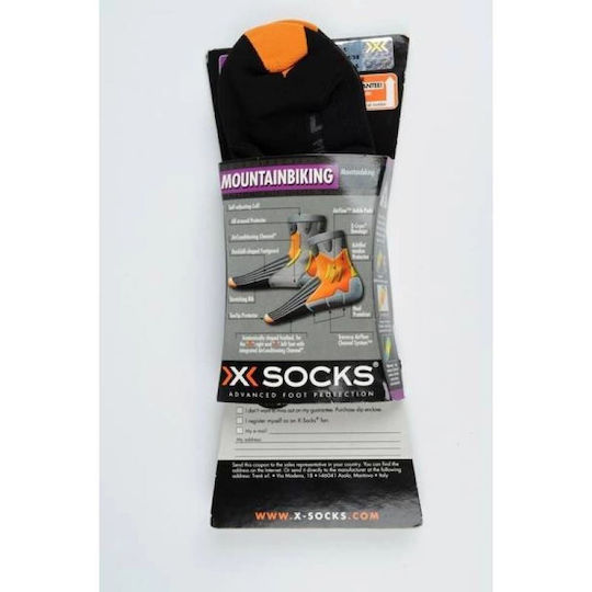 X-Socks X20007-X01 Κάλτσες Ποδηλασίας Mountain Bike Μαύρες