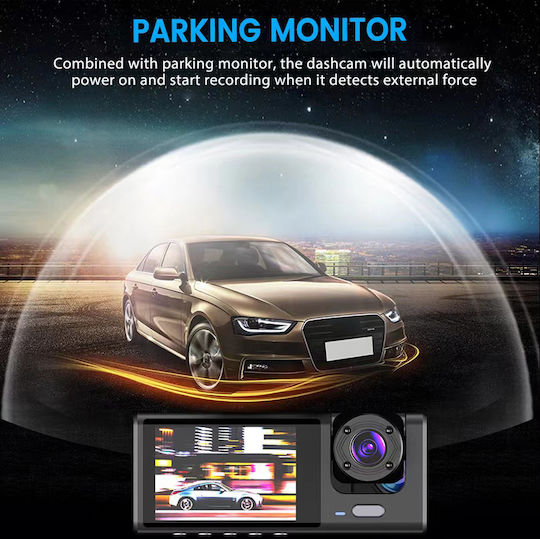 Powertech PT-1331 Σετ Κάμερα DVR Αυτοκινήτου 1080P με Οθόνη 2" & Κάμερα Οπισθοπορείας