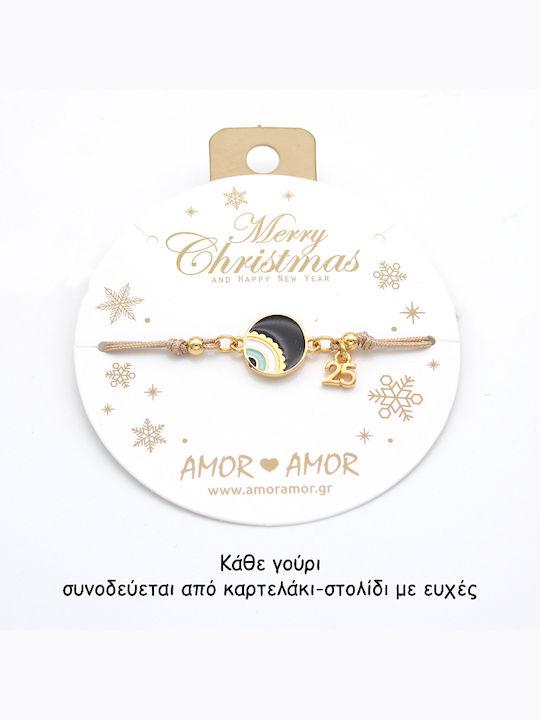 Amor Amor Lucky Charm Bracelet 2025 with Eye Aa Beige