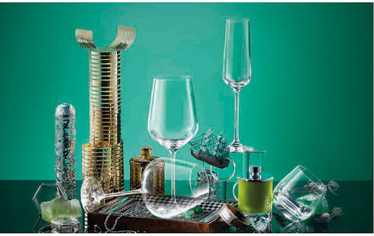 e-exoplismos Set of Glasses for White and Red Wine made of Crystal 6pcs