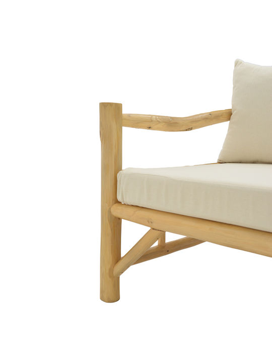 Roziana Bench Outdoor Wooden with Pillows 210x100x80cm
