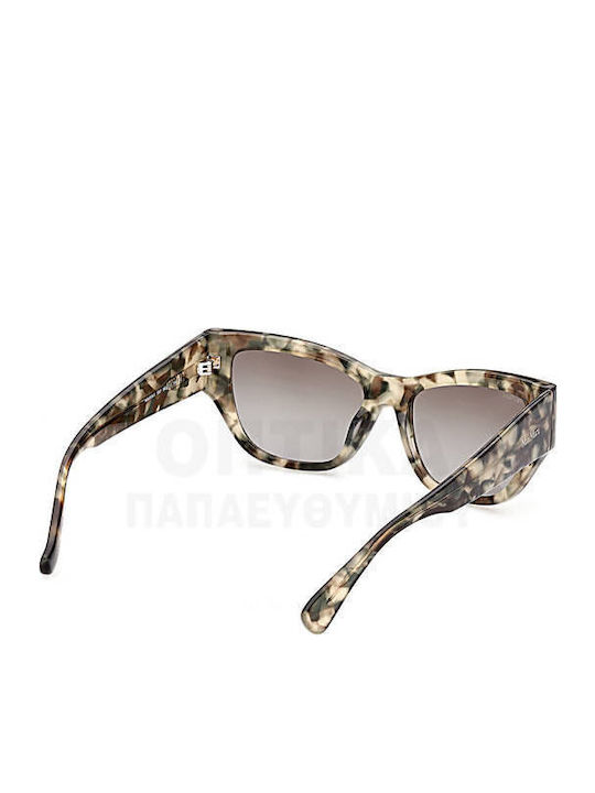 Max Mara Women's Sunglasses with Brown Tartaruga Plastic Frame and Brown Gradient Lens MM 0041 55P