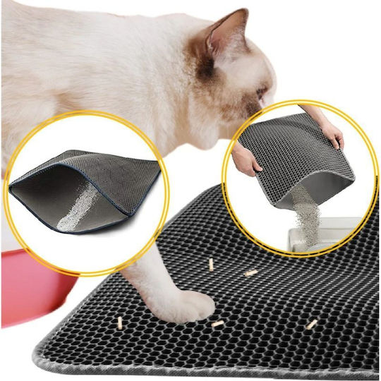 Mr Zoo Perforated Cat Litter Mat Black Medium 60x45cm