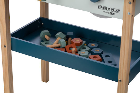 Banc de lucru din lemn pentru copii Freeon Free2play cu unelte