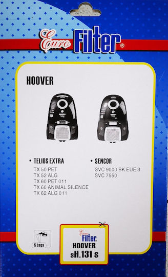 Euro Filter Σακούλες Σκούπας 5τμχ Συμβατή με Σκούπα Hoover