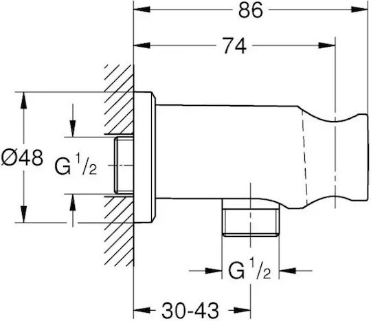 Grohe Rainshower Ανταλλακτική Παροχή Νερού