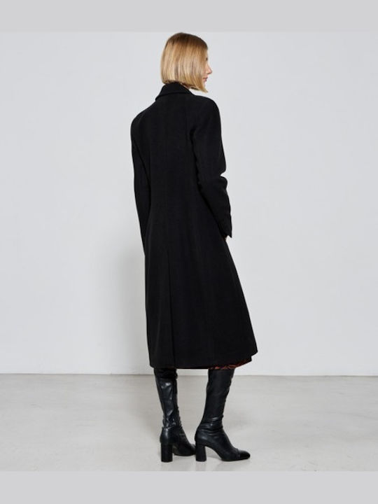 Passager Mantel Moderne Linie Schwarz