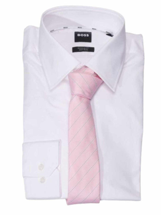 Hugo Boss Men's Tie Printed in Pink Color