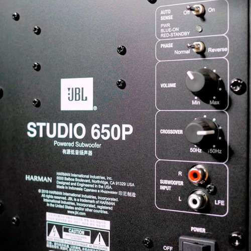 JBL Studio 650p JBLS650PDKWSAM Autoîntăritor Subwoofer cu Difuzor 10" 250W Nuci