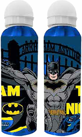 Warner Bros Kinderflasche Batman Aluminium mit Schraubverschluss Auslaufsicher 500ml (Verschiedene Designs/Farben)
