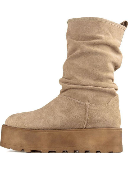 Women's Beige Boots