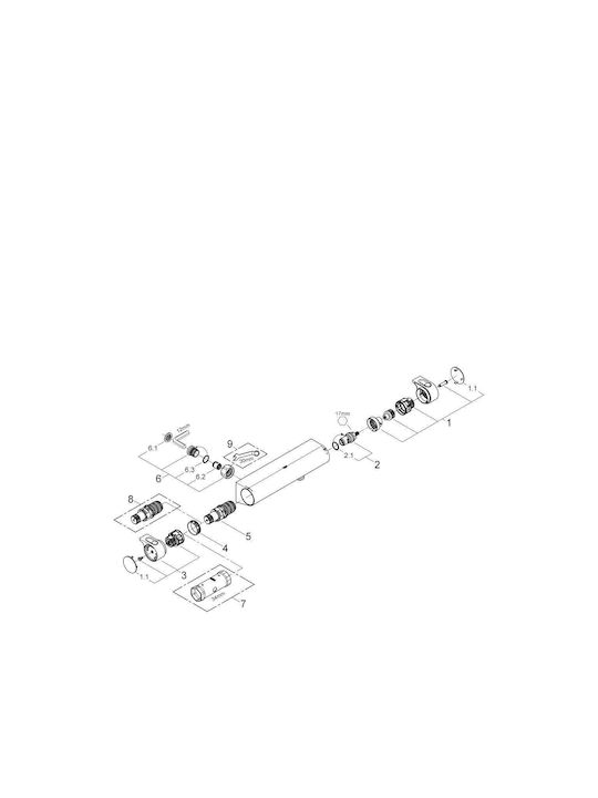 Grohe Grohtherm 2000 Αναμεικτική Μπαταρία Μπανιέρας Ασημί