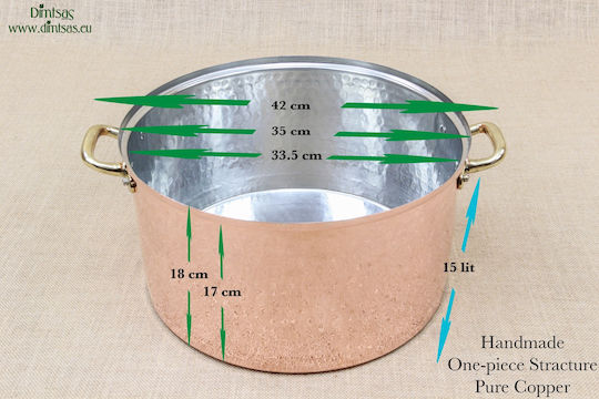 Βαθιά Κατσαρόλα από Μαντέμι 15lt / 35cm