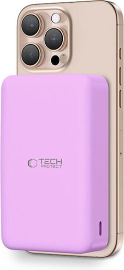 Tech-Protect PB12 LifeMag MagSafe Power Bank 20000mAh 15W with USB-A Port and USB-C Port Lilac