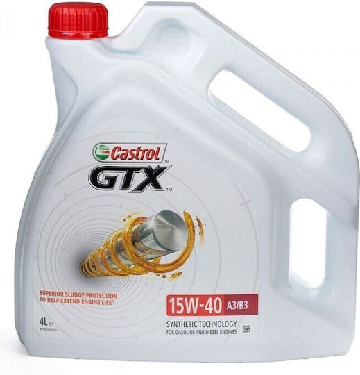 Castrol Gtx Συνθετικό Λάδι Αυτοκινήτου 15W-40 4lt