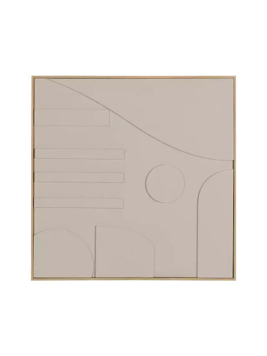 Embossed MDF Panel Beige 60x3.8x60 cm