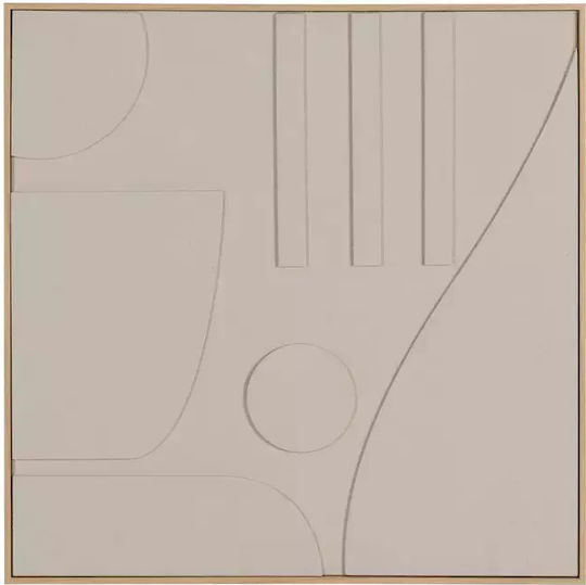 Embossed MDF Panel Beige 60x3.8x60 cm